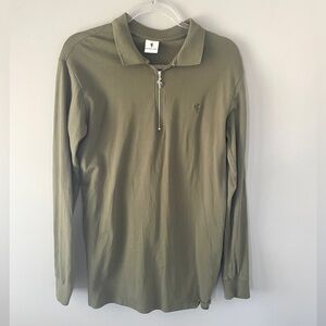 Olive Long Sleeve Polo Shirt